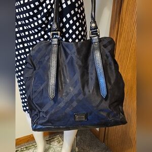 Burberry Black Checkered Shoulder Bag